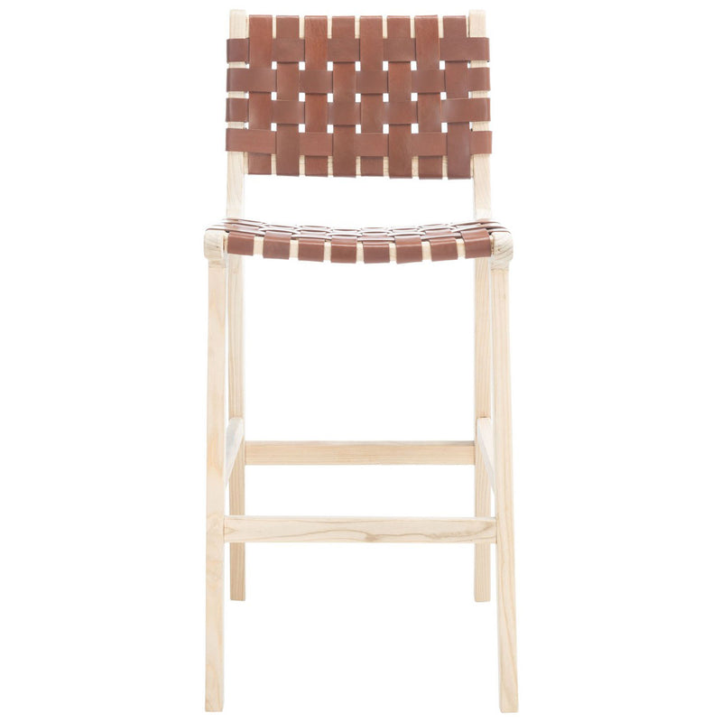 Baely Leather Bar Stool