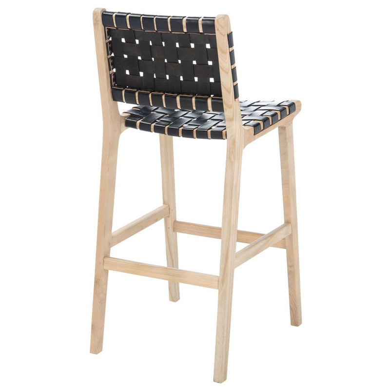 Baely Leather Bar Stool