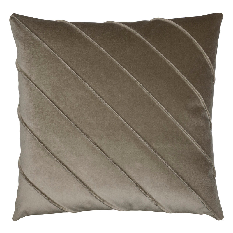 Square Feathers Briar Como Velvet Asphalt Throw Pillow