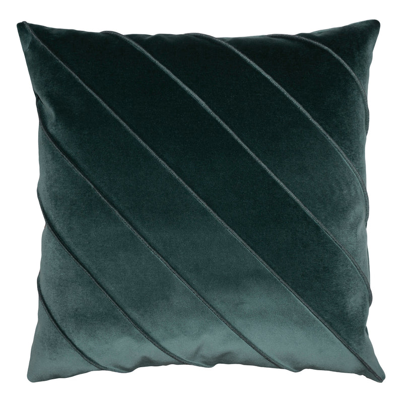 Square Feathers Briar Como Velvet Bali Throw Pillow