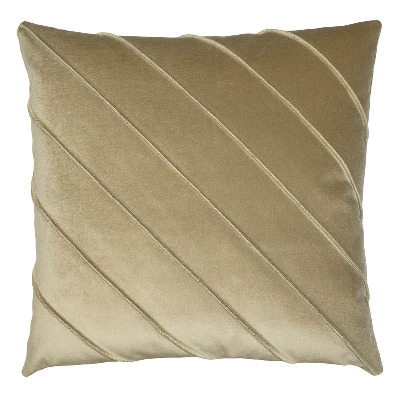 Square Feathers Briar Como Velvet Cement Throw Pillow