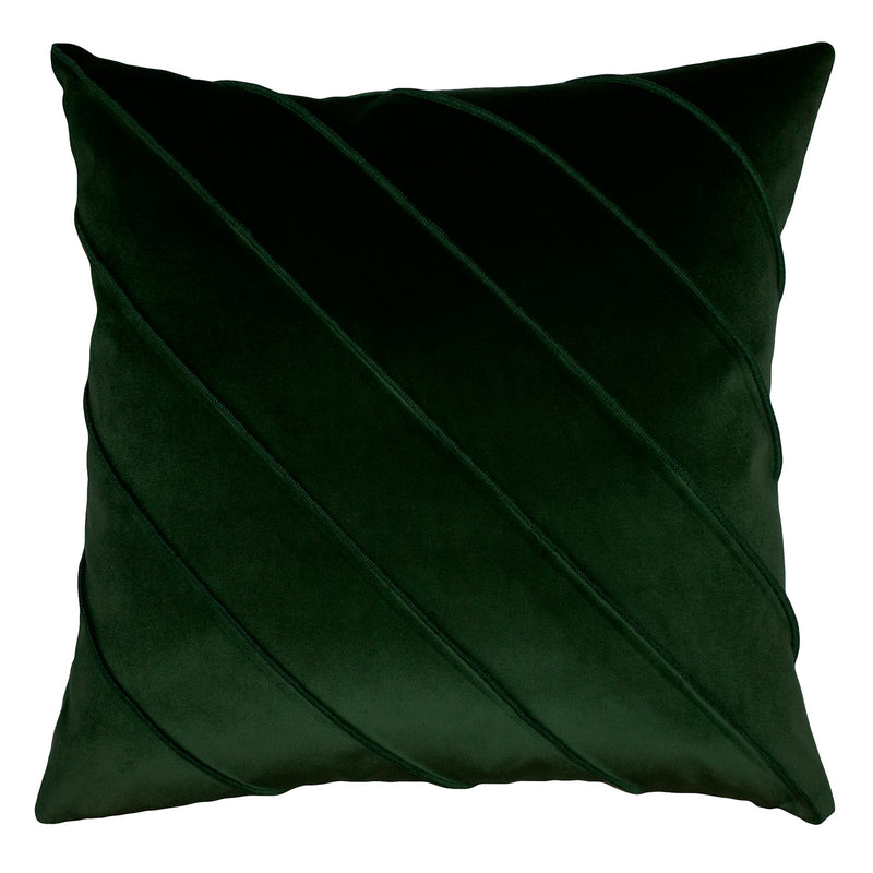 Square Feathers Briar Como Velvet Forest Throw Pillow