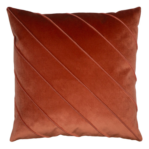 Square Feathers Briar Como Velvet Shrimp Throw Pillow