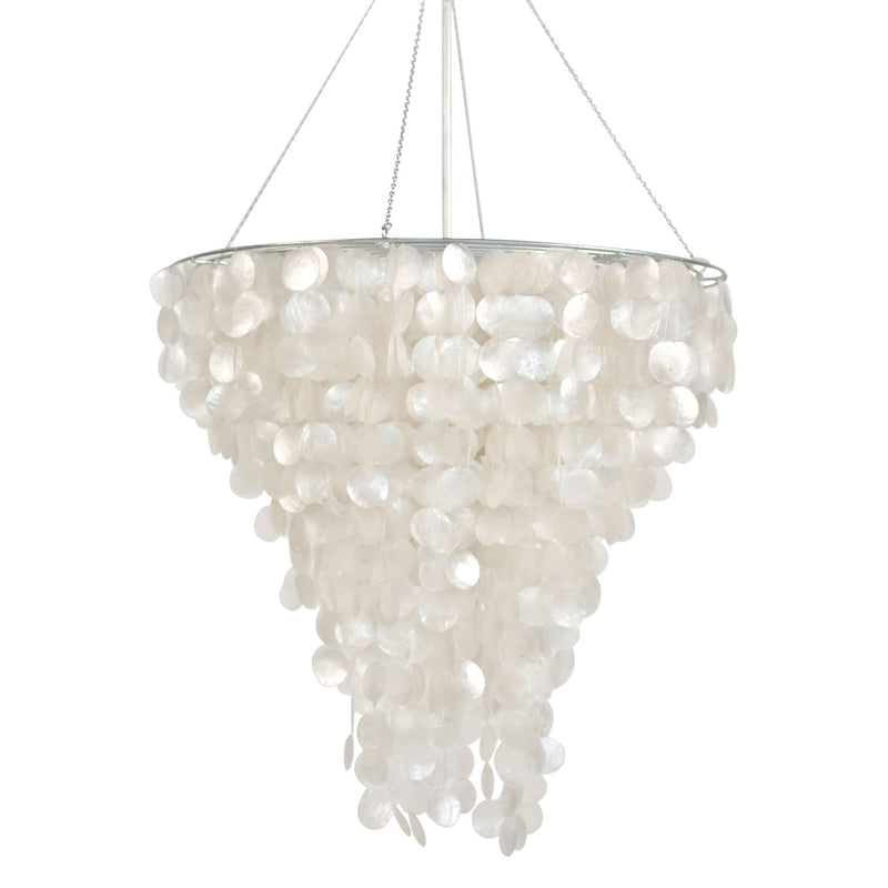 Worlds Away Capiz Shell Chandelier - Final Sale