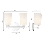 Crystorama Colton 2-Light Wall Sconce