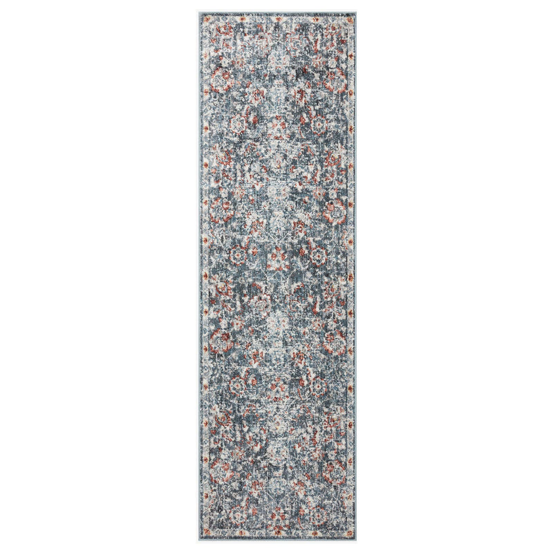 Loloi II Cassandra Blue/Rust Power Loomed Rug