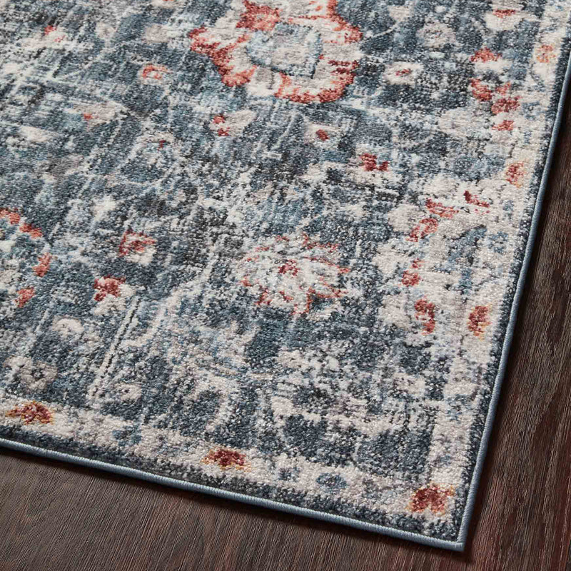 Loloi II Cassandra Blue/Rust Power Loomed Rug