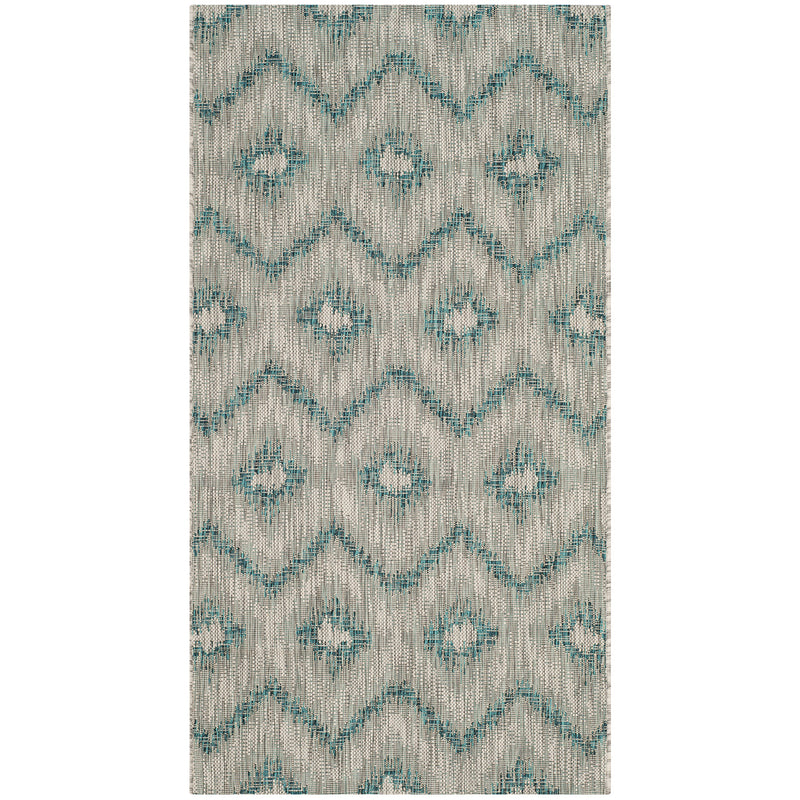 Riverine Wave Blue Indoor/Outdoor Rug