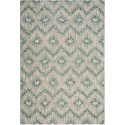 Riverine Wave Blue Indoor/Outdoor Rug