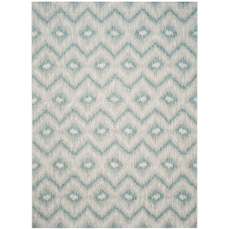 Riverine Wave Blue Indoor/Outdoor Rug