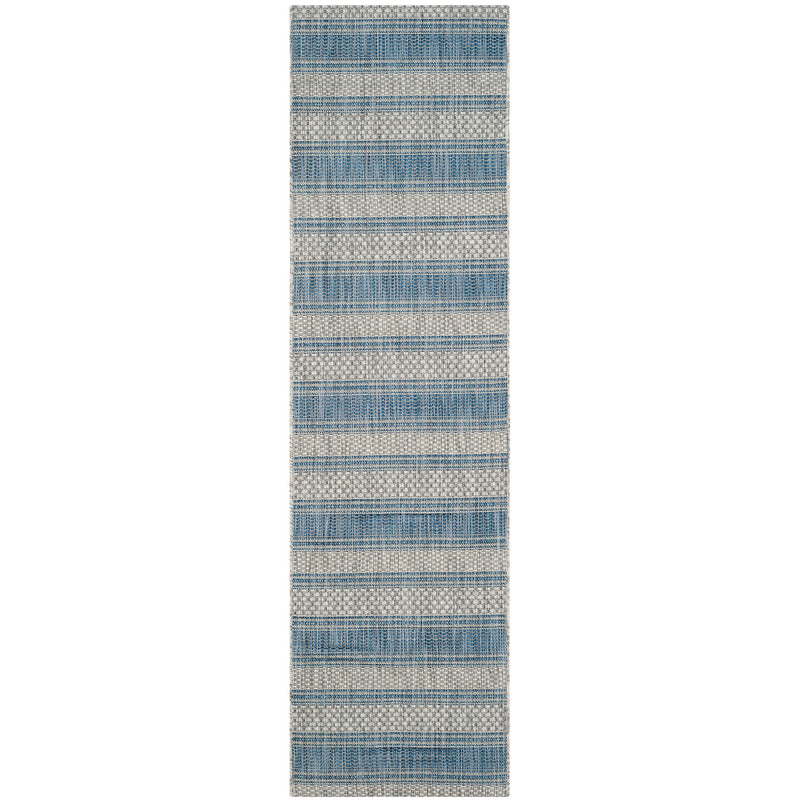 Riverine Banded Gray Indoor/Outdoor Rug