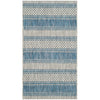 Riverine Banded Gray Indoor/Outdoor Rug