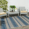 Riverine Banded Gray Indoor/Outdoor Rug