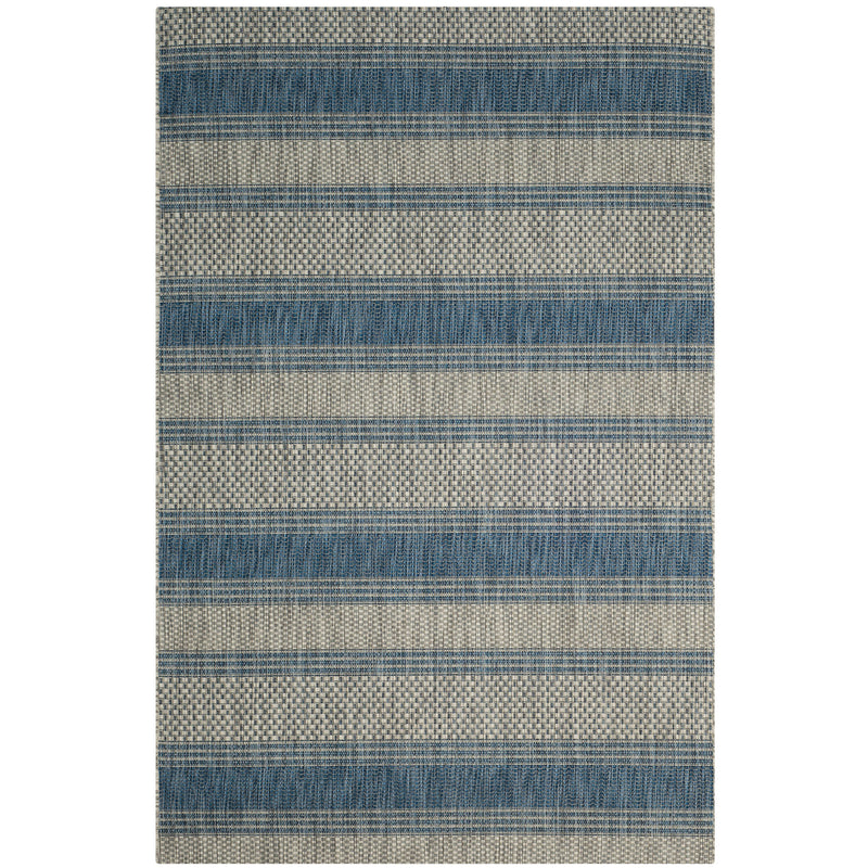 Riverine Banded Gray Indoor/Outdoor Rug