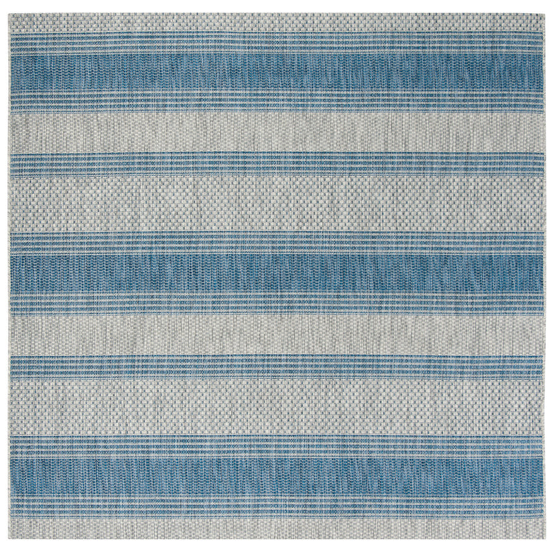 Riverine Banded Gray Indoor/Outdoor Rug