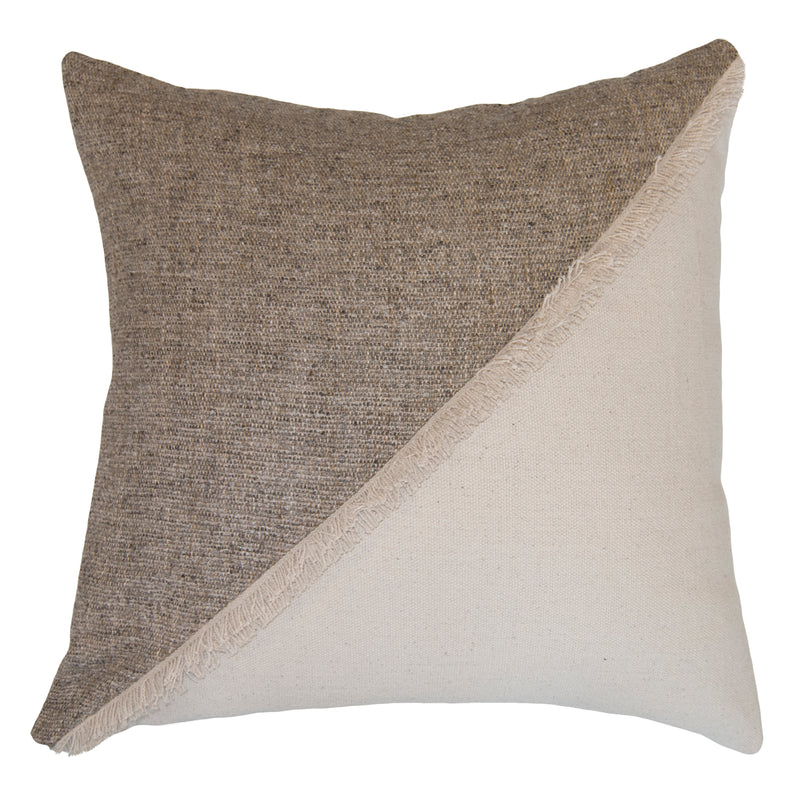 Square Feathers California Gray Demi Throw Pillow