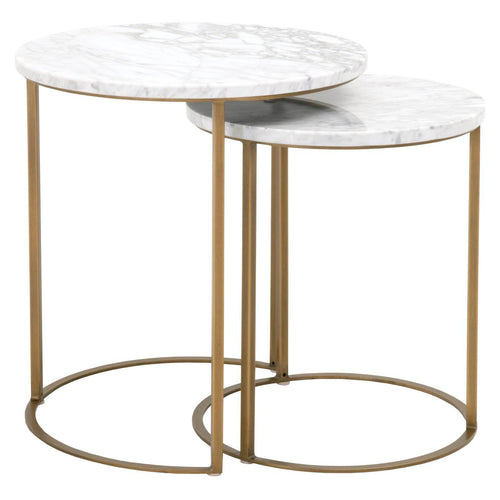 Carrera Round Nesting Accent Table Set of 2