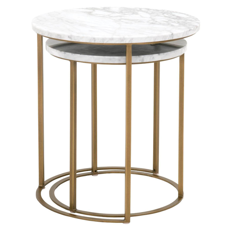 Carrera Round Nesting Accent Table Set of 2