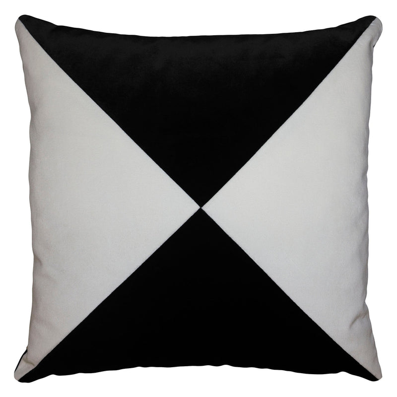 Square Feathers Cameron Black White Throw Pillow