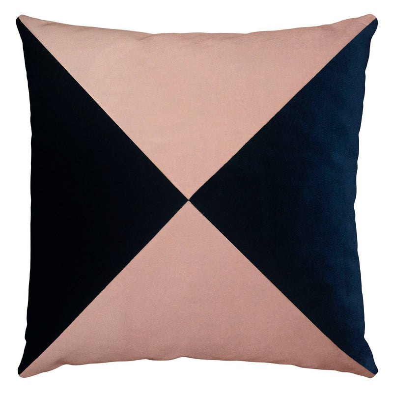 Square Feathers Cameron Rose Water Indigo Throw Pillow