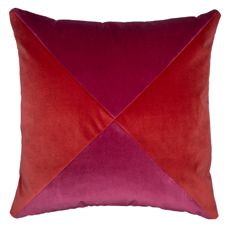 Square Feathers Cameron Sangria Scarlet Throw Pillow