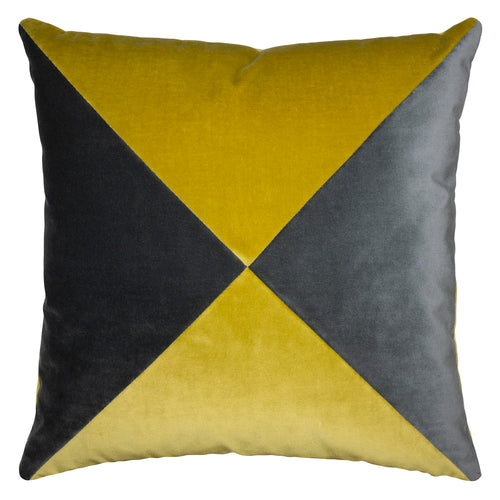 Square Feathers Cameron Wasabi Dark Gray Throw Pillow