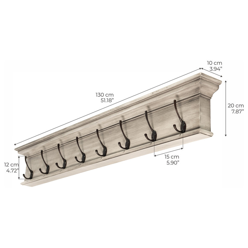 Beckton 8 Hook Wall Coat Rack