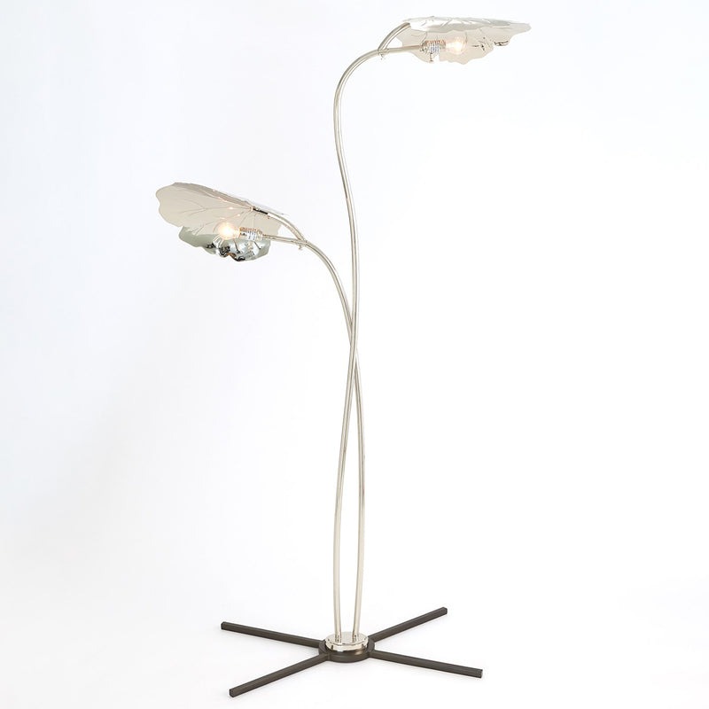 Global Views Rimini Nickel Floor Lamp