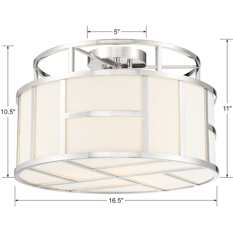 Libby Langdon for Crystorama Danielson Semi Flush Ceiling Mount