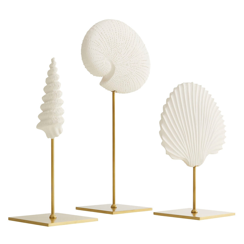 Celerie Kemble for Arteriors Shell Sculpture Set of 3