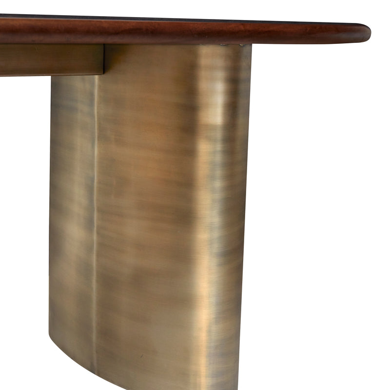 Union Home Ovale Antique Brass Dining Table - Final Sale