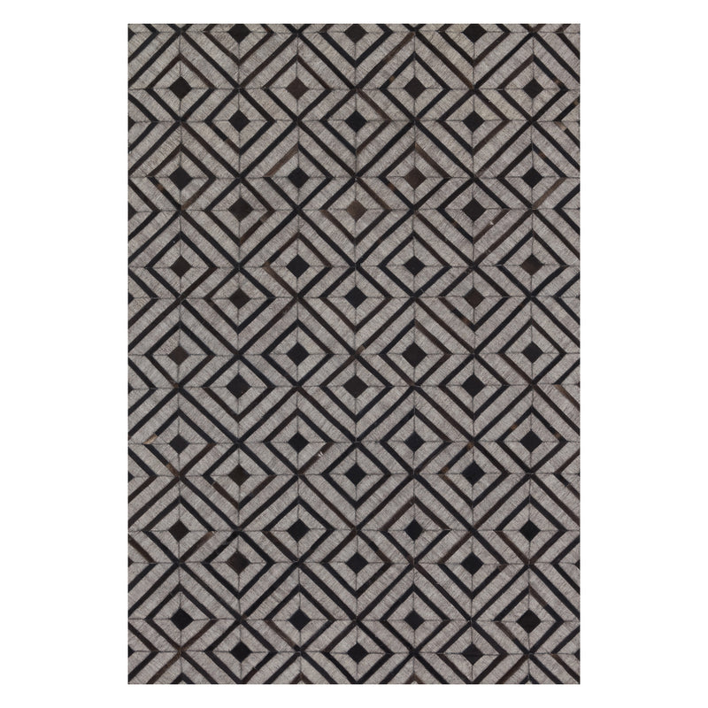 Loloi Dorado Beige/Expresso Hand Stitched Leather Rug