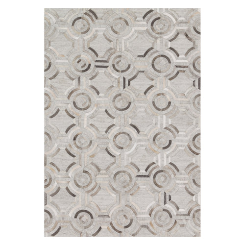 Loloi Dorado Gray Hand Stitched Leather Rug