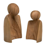 Wisdom Hand Carved Sculpture Set of 2