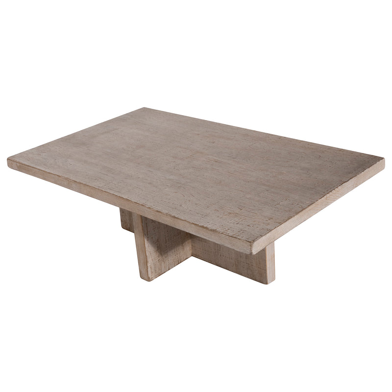 Landon Cross Base Rectangular Coffee Table