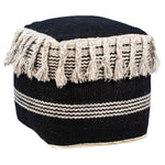 Alec Square Fringe Pouf