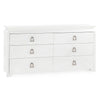 Villa and House Elina Extra Large 6 Drawer Dresser