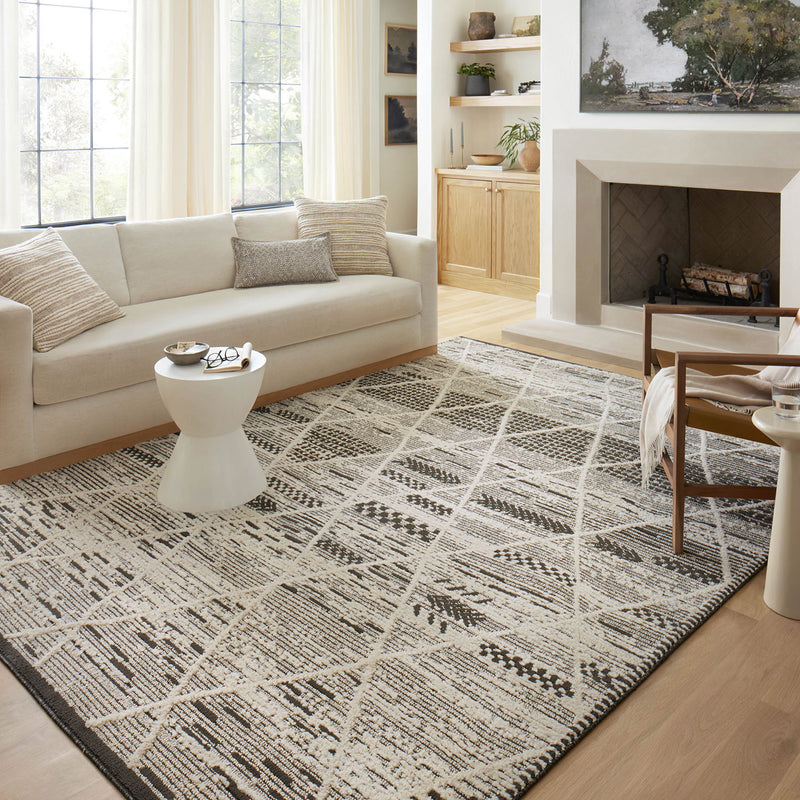 Loloi II Fabian Charcoal/Ivory Power Loomed Rug