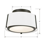 Crystorama Fulton 2-Light Flush Ceiling Mount