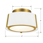 Crystorama Fulton 2-Light Flush Ceiling Mount