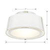 Crystorama Fulton 2-Light Flush Ceiling Mount