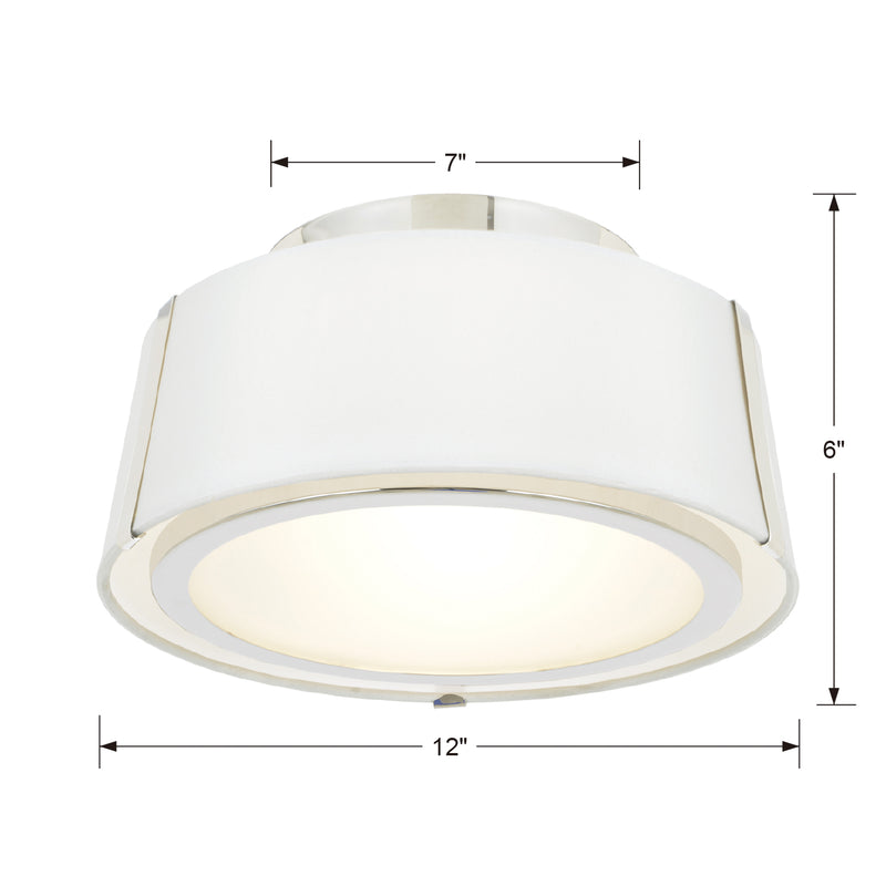 Crystorama Fulton 2-Light Flush Ceiling Mount