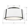 Crystorama Fulton 3-Light Flush Ceiling Mount