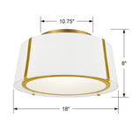 Crystorama Fulton 3-Light Flush Ceiling Mount