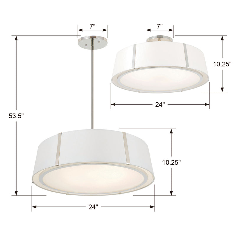 Crystorama Fulton Semi Flush Ceiling Mount