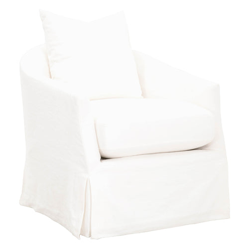 Faye Slipcover Swivel Club Chair