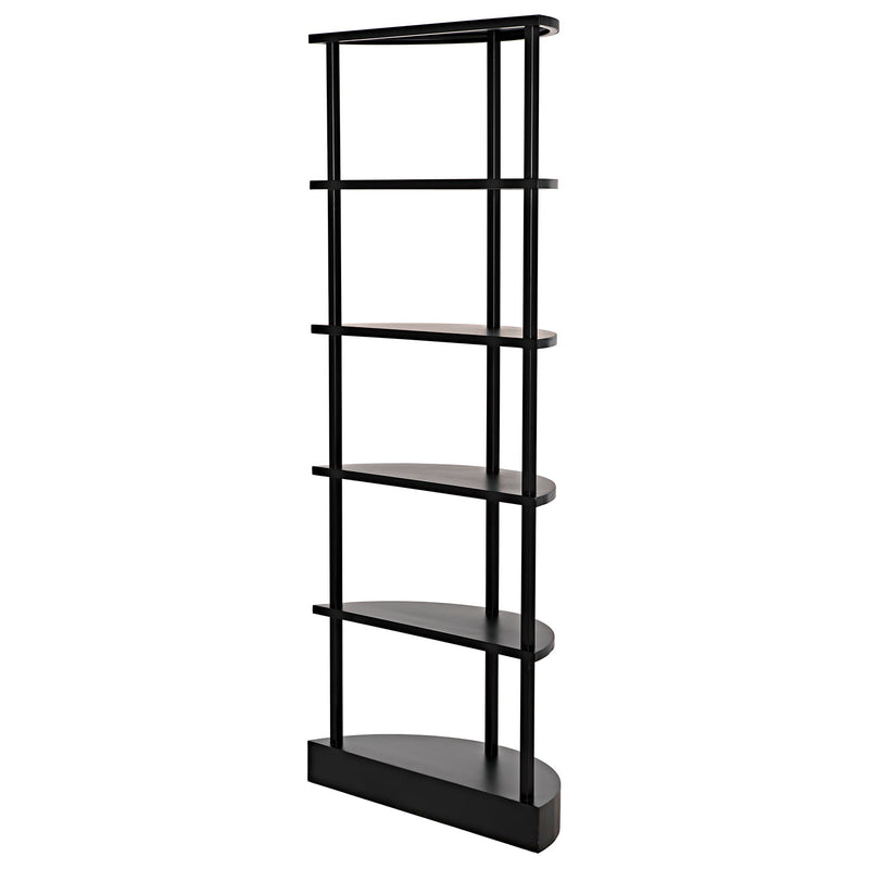 Noir Spago Metal Bookcase