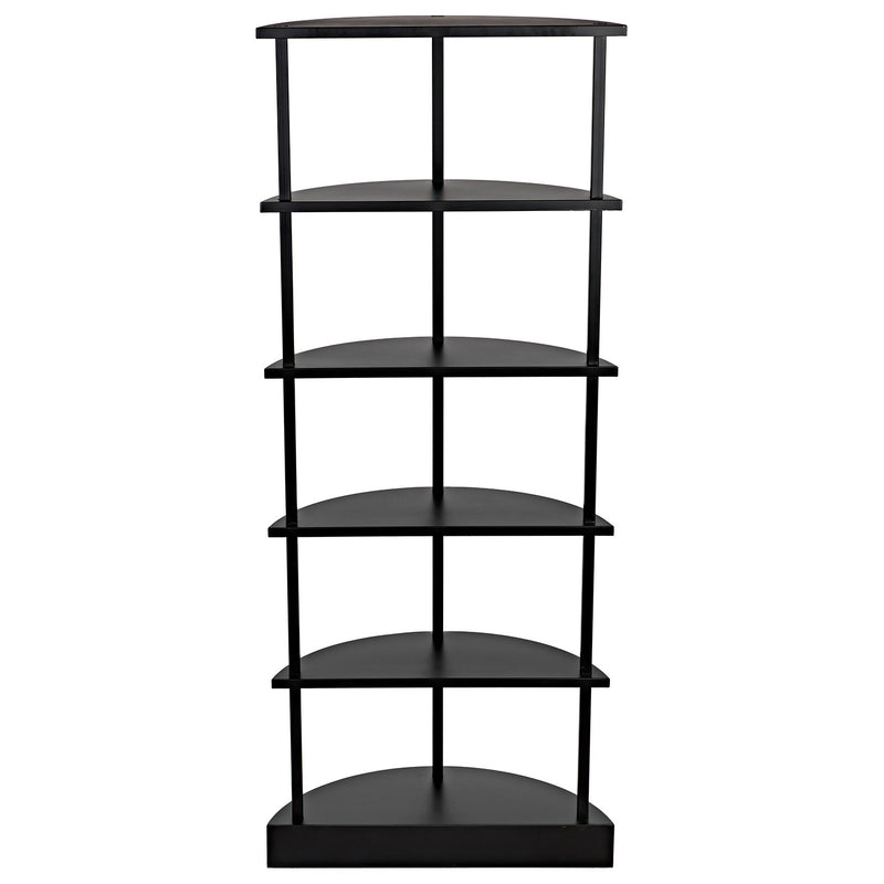 Noir Spago Metal Bookcase