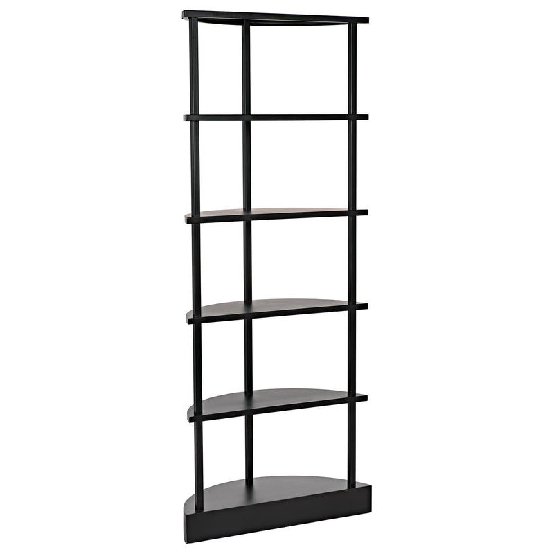 Noir Spago Metal Bookcase