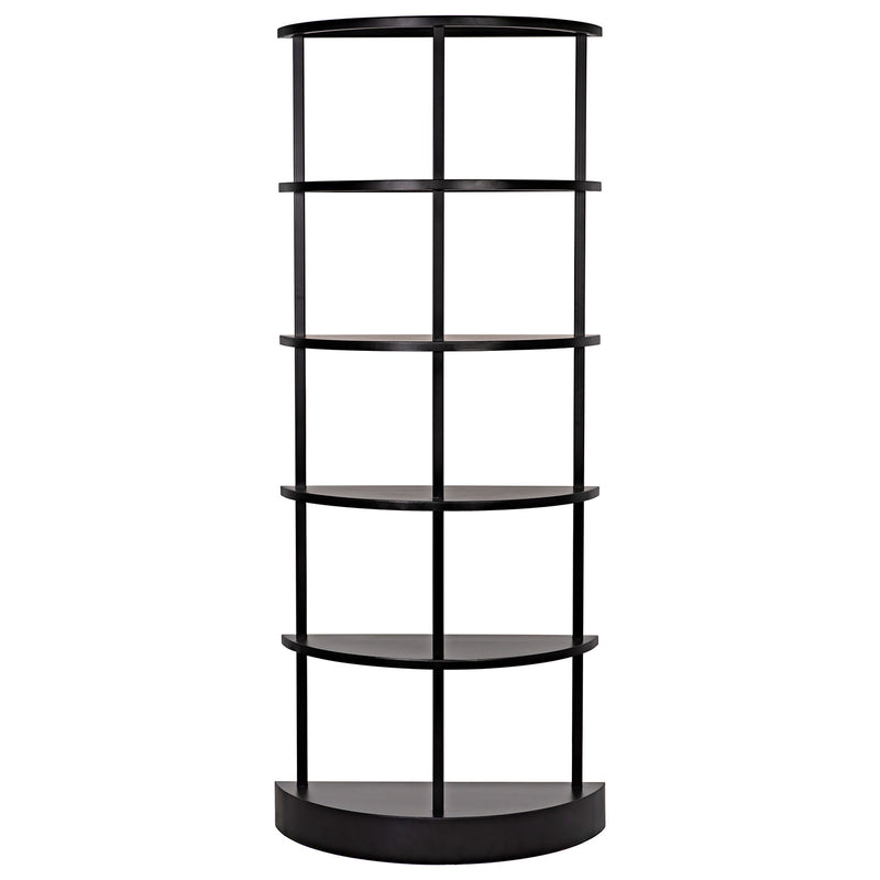 Noir Spago Metal Bookcase